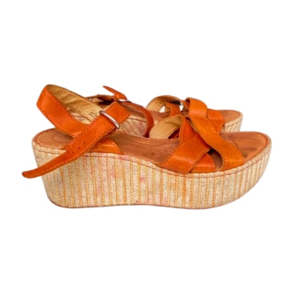 Born Wedges Platform Sandals, Size 8/39, M/W - Picture 3 of 4